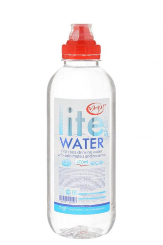 Питьевая вода Lite Water 0.4 л, 12 шт/уп, без газа, с пластиковой крышкой Спорт
