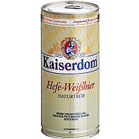 Пиво Kaiserdom Hefe - Weissbier, Кайзердом Хефе - Вайсбир светлое 4.7%, 1л, банка