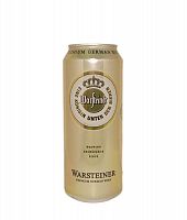 Пиво Warsteiner Premium beer, Варштайнер Премиум Бир светлое 4.8%, 0.5л, банка
