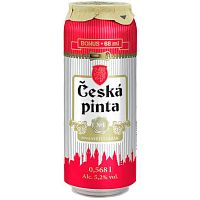 Пиво Ceska Pinta, Чешска Пинта cветлое 5.2%, 0.568, банка