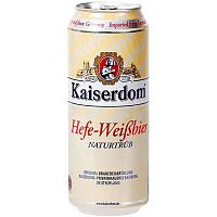 Пиво Kaiserdom Hefe - Weissbier, Кайзердом Хефе - Вайсбир светлое 4,7%, 0.5, банка
