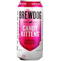 Пиво Brewdog Candy Kittens Raspberry & Guava NEIPA, Брюдог Кэнди Киттенс НИИПА со вкусом малины и гуавы 6.0%, 0.4, банка
