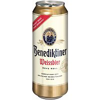 Пиво Benediktiner Weissbier, Бенедиктинер Вайссбир 5.4%, 0.5, банка