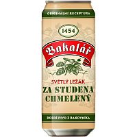 Пиво Bakalar Za Studena Chmeleny, Бакалар Холодного Охмеления светлое 5.2%, 0.5, банка