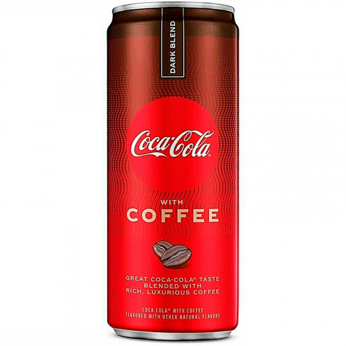 Напиток Coca-Cola with Coffee Dark Blend, Кока-Кола Кофе Дарк Бленд 355мл, банка (США)