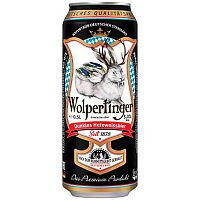 Пиво Wolpertinger Dunkles Hefeweissbier, Вольпертингер Дункель пшеничное  нефильтрованное темное 5.0%, 0.5л, банка