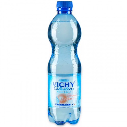 Минеральная вода природная питьевая лечебно - столовая Vichy Celestins, 0.5л, пэт, газ