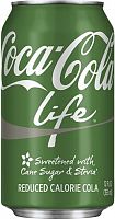Coca Cola Life Кока кола Лайф 0,355л ж/б