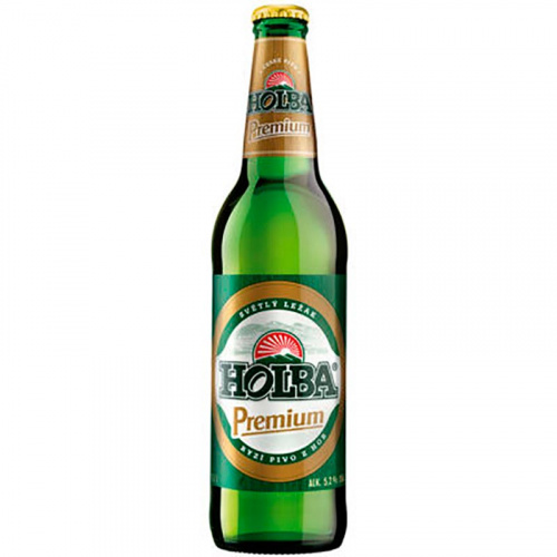 Пиво Holba Premium, Холба Премиум светлое 5.2%, 0.5 стекло