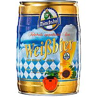 Пиво Monchshof Weissebier, Мюнхов Вайсбир светлое 5.4%, 5л, банка