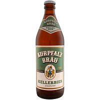 Пиво Kurpfalz Brau, Курпфальц Брой Келлербир нефильтрованное светлое 4.9%, 0.5, стекло