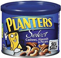 Смесь жареных соленый орехов PLANTERS Select Cashews Almonds&Pecans