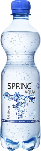 Родниковая питьевая вода т.м. Spring Aqua 0,5 л минеральная вода газированная