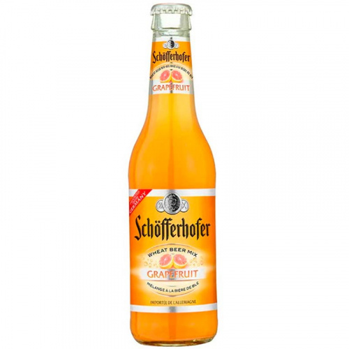 Пиво Schofferhofer Grapefruit, Шофферхоффер Грейпфрут, 2,5%, 0.33л., светлое, стекло