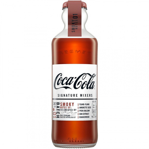 Премиальный газированный напиток к алкоголю Coca-Cola Signature Mixers Smoky Notes, Кока-Кола сигнатура миксер 0.2л, стекло (Франция)