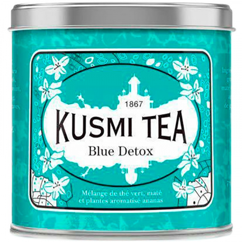 Чай Kusmi "Blue Detox" зеленый листовой чай, банка 250гр