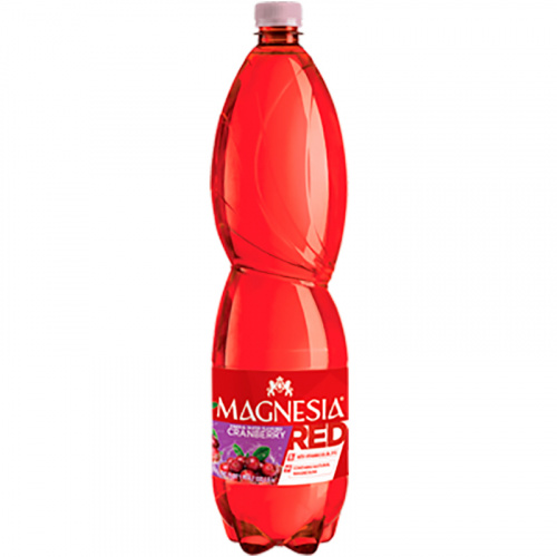 Минеральная вода «Magnesia Red Сranberry» Магнезия Рэд Клюква 1,5л с газом (ПЭТ)