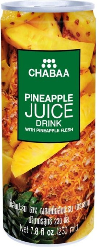 CHABAA  Напиток  ананасовый сок с мякотью 0.230л