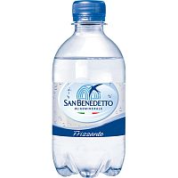 Минеральная вода с газом San Benedetto 0.33 Сан Бенедетто 0.33 газированная Пластик