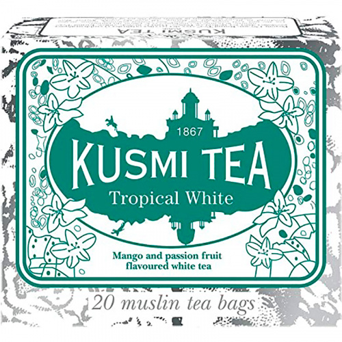 Чай Kusmi tea «Tropical White» Mango and passion fruit flavoured white tea, Саше (20шт)