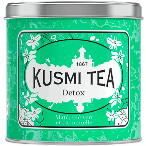 Чай Kusmi tea "Detox" листовой чай мате, банка 250 гр