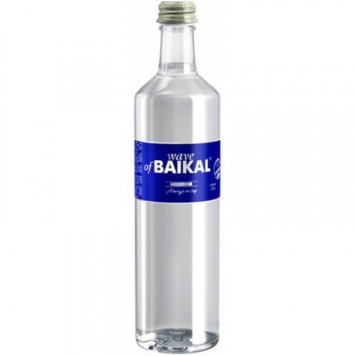Минеральная природная вода «Волна Байкала» Wave of Baikal 0.5, c газом, стекло