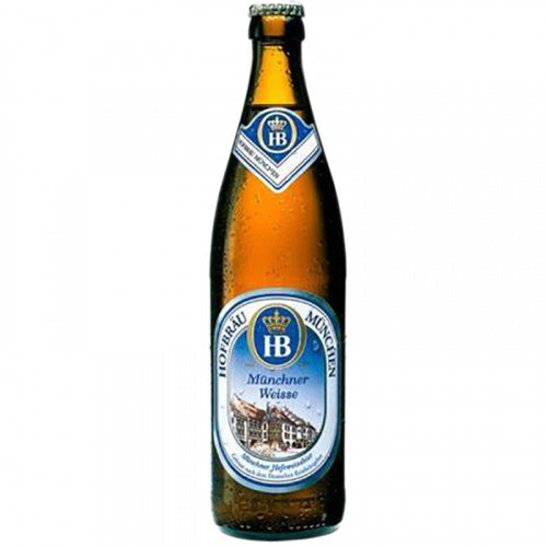 Пиво Hofbrau Munchner Weisse, Хофброй Мюнхен Хеффе светлое 5.1%, 0.5, стекло