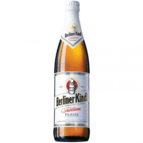 Пиво Berliner Kindl Jubilaums Pilsener, Берлинер Киндл Юбилеумс Пилснер 5.1% 0.5, стекло