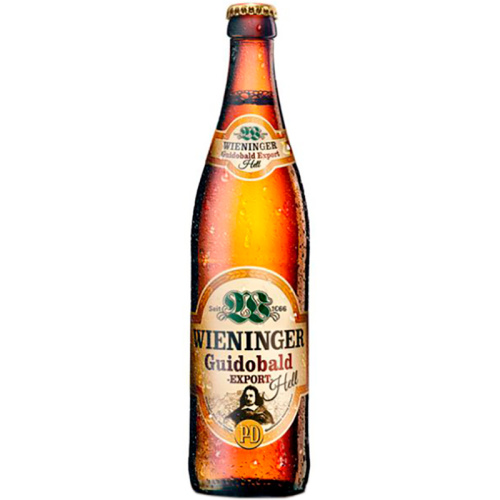 Пиво Wieninger Guidobald Export Hell, Винингер Гуидобалд Экспорт Хель светлое 5.3%, 0.5, стекло