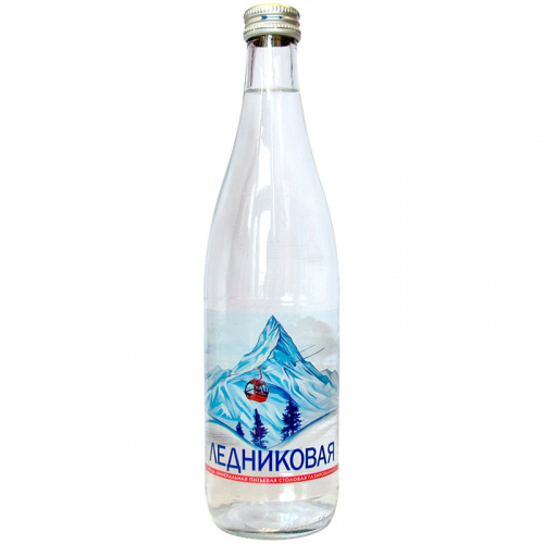 Вода питьевая «Ледниковая» 0,5л. с газом, стекло