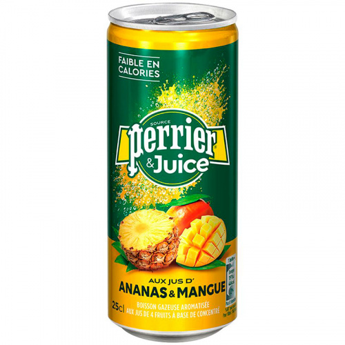 Perrier Ananas & Mango Перье Ананас + Манго 0,25л ж/б.