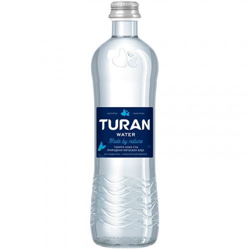 Минеральная вода «Turan» 0.5л, с газом, стекло