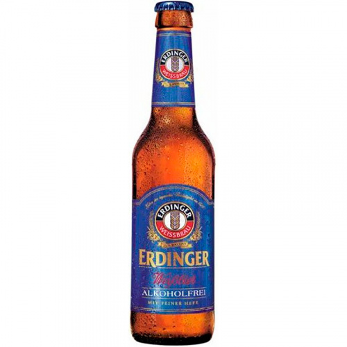 Безалкогольное пиво Erdinger Alkoholfrei, Эрдингер 0.5%, 0.33, стекло