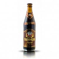 Пиво Erdinger Dark, Эрдингер темное нефильтрованное. бутылка 0,5 л.
