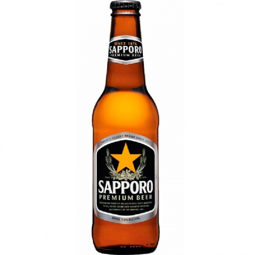 Пиво Sapporo, Саппоро cветлое 4.7%, 0.33, стекло