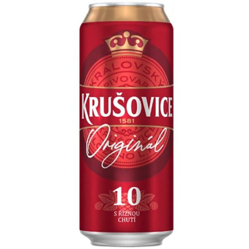 Пиво Krusovice Original 10, Оригинал 4.2%, 0.5л, банка