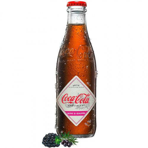 Напиток Coca-Cola Specialty Mure Si Ienupar, Кока-Кола Specialty со вкусом Ежевики 0.25л, стекло (Румыния)