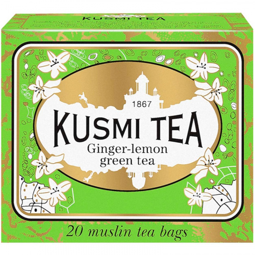 Чай Kusmi tea «Ginger-Lemon» Green Tea, Саше (20шт)