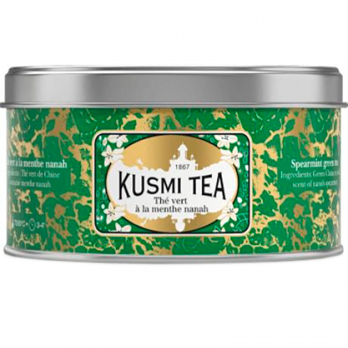 Чай Kusmi tea Spearmint Green Tea / Мятный зеленый чай Банка, 125гр.