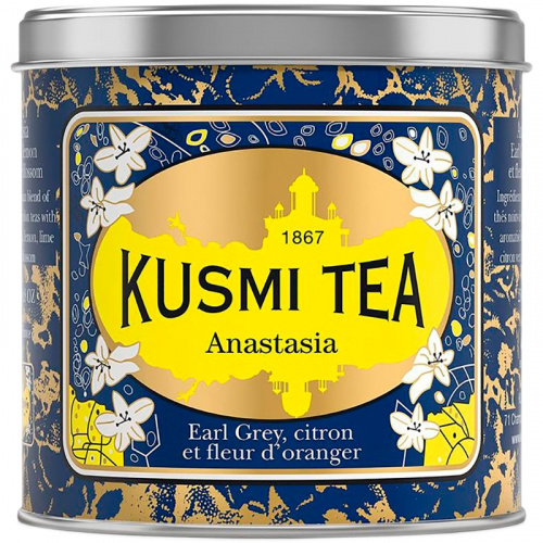 Чай Kusmi tea "Anastasia" чай черный листовой, банка 250 гр