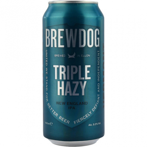 Пиво Brewdog Triple Hazy, Брюдог Трипл Хэйзи, нефильтрованное 9.5%, 0.44, банка