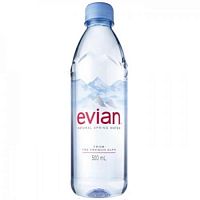 Минеральная вода без газа Evian Эвиан 0,5 Пластик (белый)
