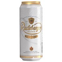 Пиво Radeberger Pilsner, Радебергер пилснер светлое 4,8%, 0.5л, банка