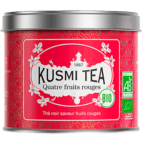 Чай Kusmi tea Four Red Fruits / Четыре красных фрукта Банка, 100гр.
