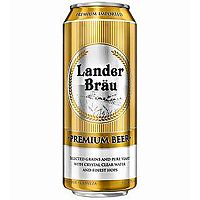 Пиво Lander Brau Premium, Ландербрау светлое 4.9%, 0.5, банка