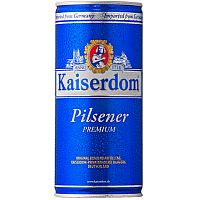 Пиво Kaiserdom Pilsener, Кайзердом Пилсенер 4,9% 1л, банка