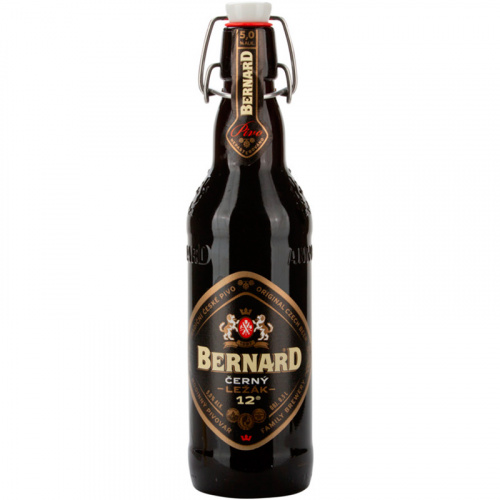Пиво Bernard Cerny Lezak, Бернард Темное Лежак нефильтрованное 5.0%, 0.5, стекло