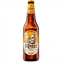 Пиво Velkopopovicky Kozel Lezak, Велкопоповицкий Козел лежак светлое 4.6%, 0.5, стекло