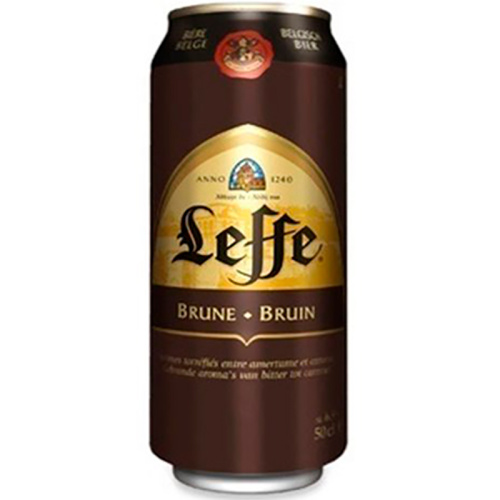Пиво Leffe Brune, Леффе Брюн темное 6.5%, 0.05, банка