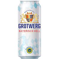 Пиво Grotwerg Bayerisch Hell, Гротверг Байриш Хель cветлое 4.7%, 0.5, банка